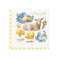 Serwetki do decoupage - Easter lamb frame  - 1szt. | Artmie