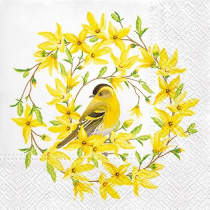 Serwetki do Decoupage -Forsythia & Bird / 1 szt | Artmie