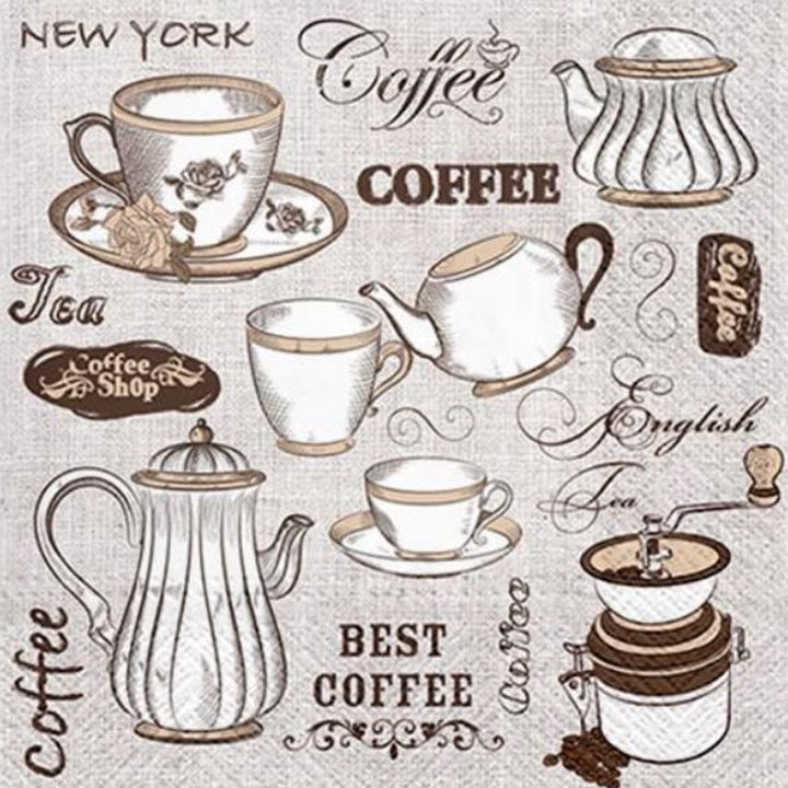 Serwetki do Decoupage - Tea or Coffee / 1 szt | Artmie