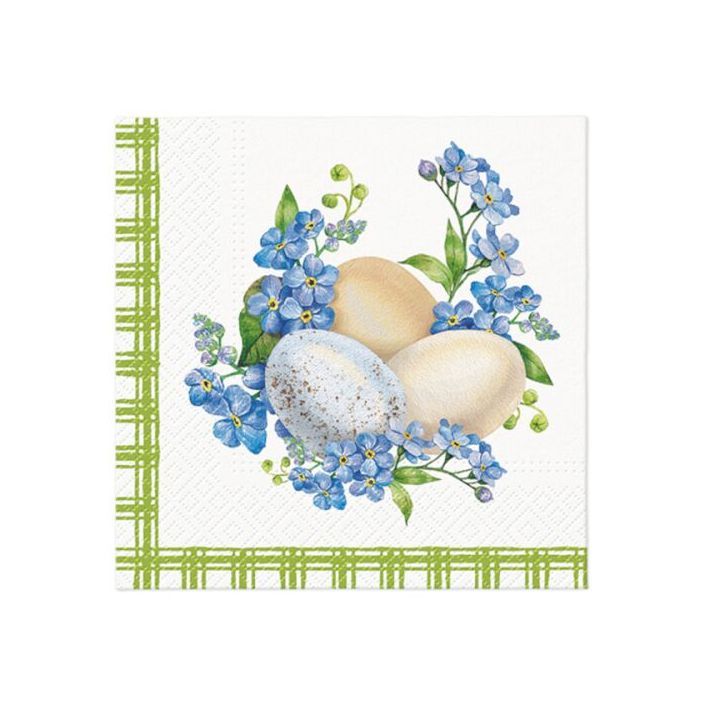 Serwetki do decoupage - Eggs in Forget me nots  - 1szt. | Artmie