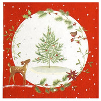 Serwetki do Decoupage - Fawn with Christmas Tree / 1 szt | Artmie