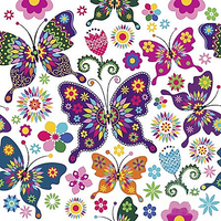 Serwetki do Decoupage - Kolorowe motyle - 1 szt | Artmie