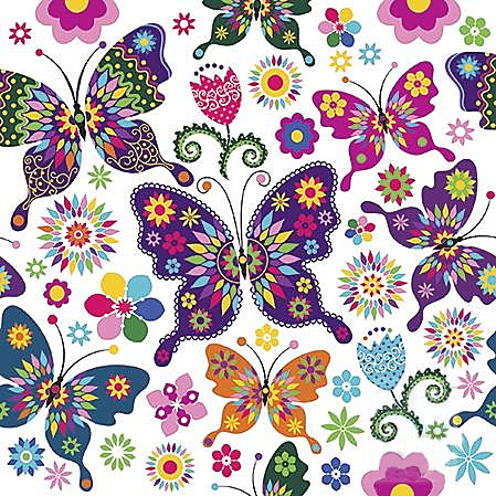 Serwetki do Decoupage - Kolorowe motyle - 1 szt | Artmie