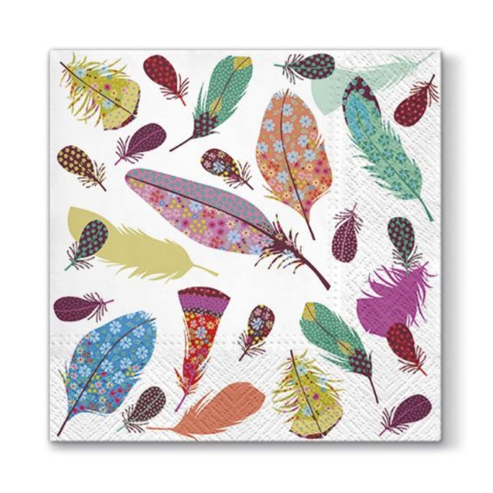 Serwetki do Decoupage Kolorowe piórka - 1 szt | Artmie