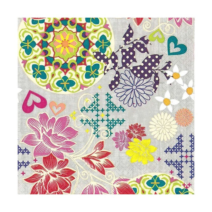 Serwetki do Decoupage - Kolorowy wzór - 1 szt | Artmie