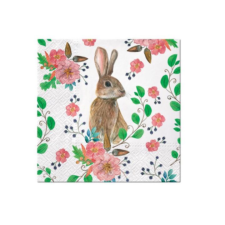 Serwetki do decoupage - Rabbit Berries  - 1szt. | Artmie