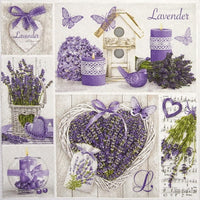 Serwetki do Decoupage -  Lavender Collage  / 1 szt | Artmie