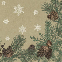 Serwetki do DecoupagePines and Twigs Frame on Kraft / 1 szt | Artmie