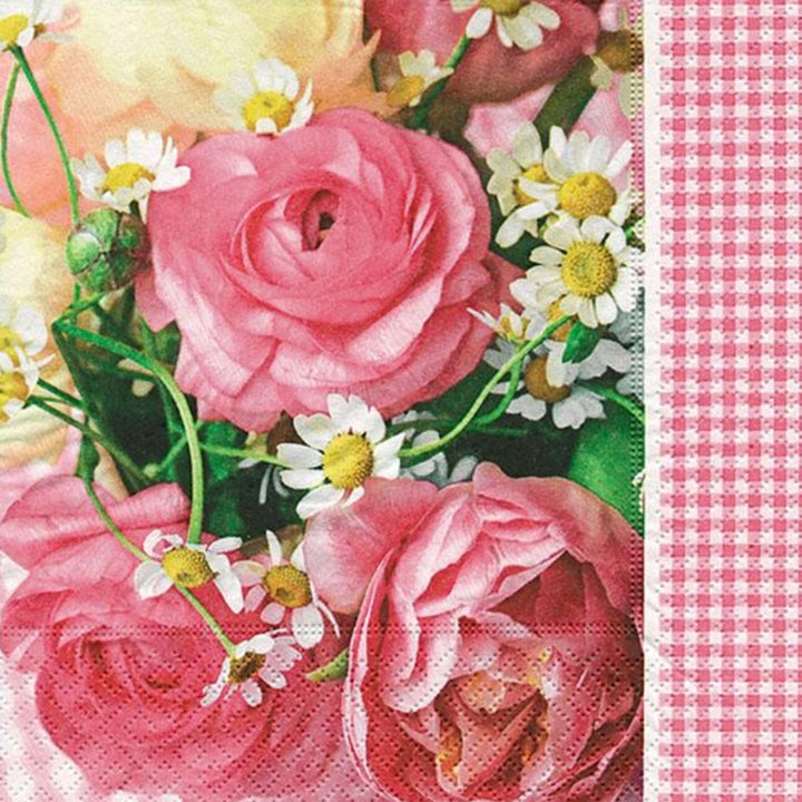 Serwetki do Decoupage Pink Ranunculus - 1szt | Artmie