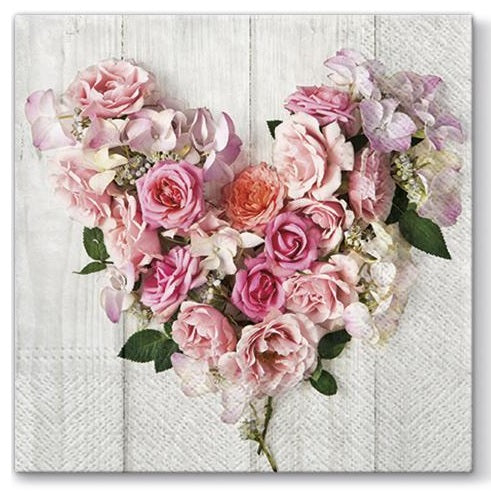 Serwetki do Decoupage - Rose Heart - 1 szt | Artmie
