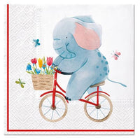 Serwetki do Decoupage Elephant on Bike  / 1 szt | Artmie