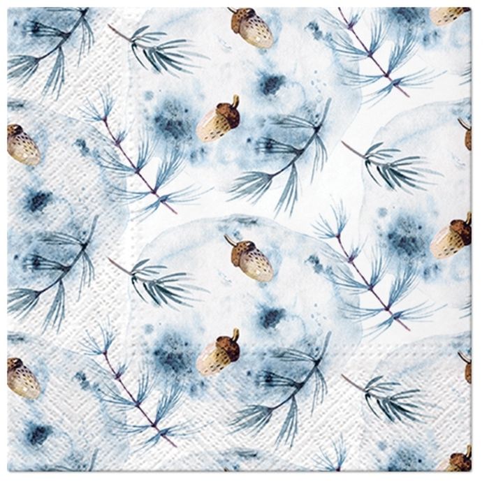 Serwetki do Decoupage Winter Acorns  / 1 szt | Artmie