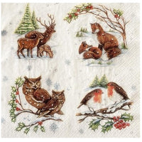 Serwetki do Decoupage  Winter Animals  / 1 szt | Artmie