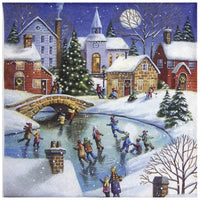 Serwetki do Decoupage -  Winterly Ice Skating / 1 szt | Artmie