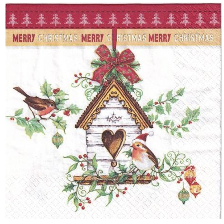 Serwetki do Decoupage - Xmas Bird House / 1 szt | Artmie
