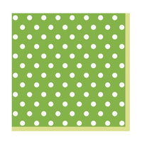Serwetki do Decoupage - Zielona w kropki / 1szt | Artmie