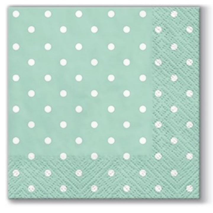 Serwetki koktajlowe Mint Dots - 1 szt. | Artmie