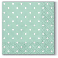 Serwetki koktajlowe Mint Dots - 1 szt. | Artmie