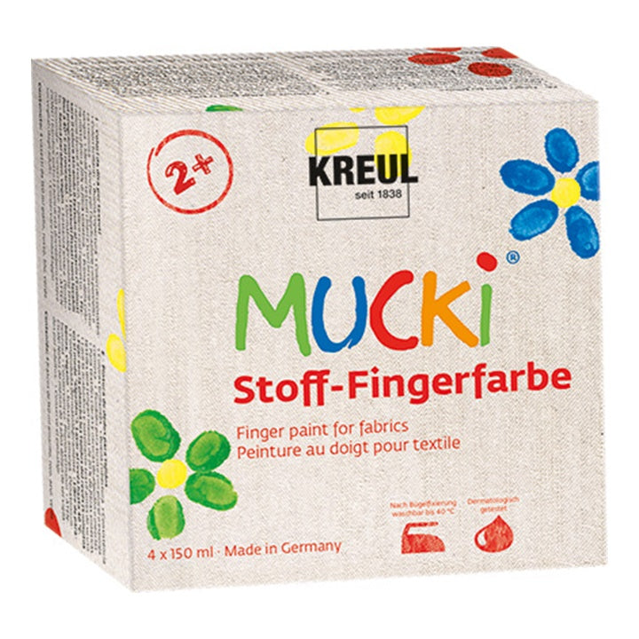 set culori pentru pictura cu degete mucki 4 x 150 ml ro krl28400 set