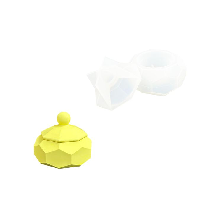 Silikonowa forma odlewnicza 9,1x4,5x4 cm - fasetowane pudełko na biżuterię | Artmie