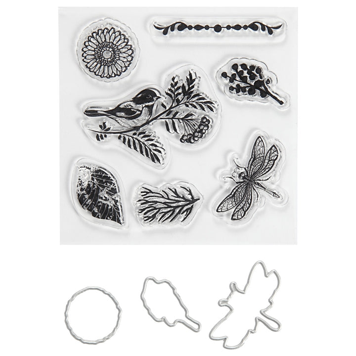 Silikonowe transparentne pieczątki / Flora i fauna | Artmie
