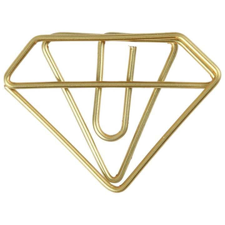 Spinacz biurowy ozdobny Diament / 6 szt. | Artmie