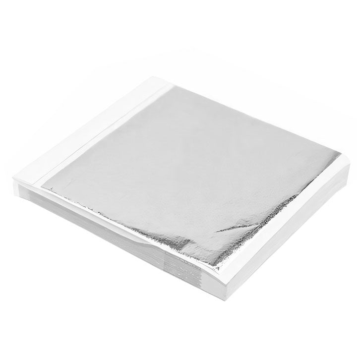 Srebrny metaliczny złoty liść 14 x 13 cm 100 arkuszy | Artmie