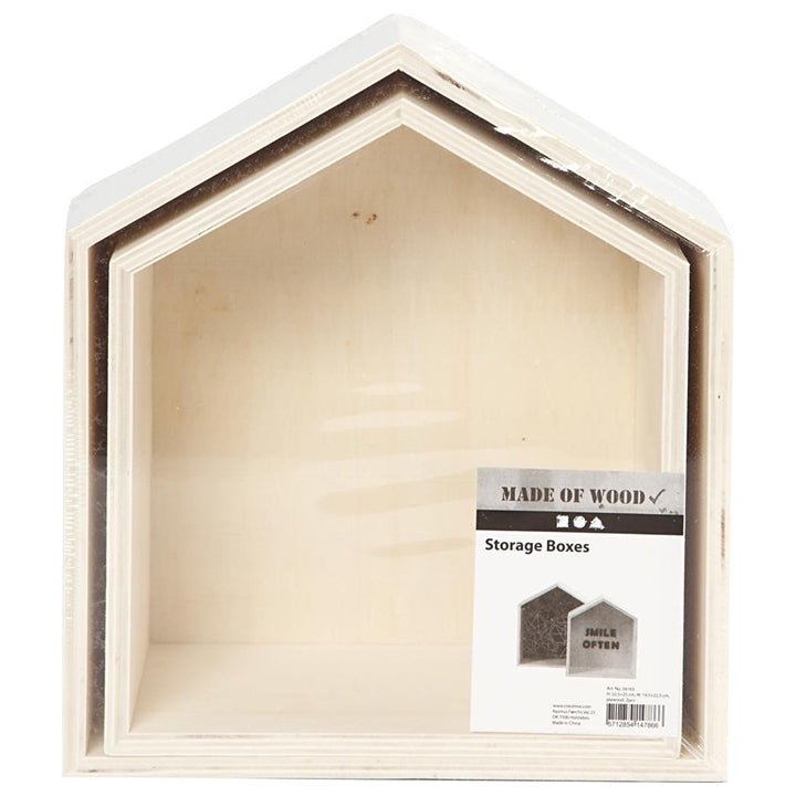 Storage boxes drewniane skrzynki domki - 2 szt | Artmie