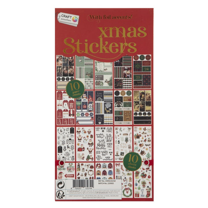 Świąteczna książka z naklejkami | czerwona okładka | Artmie