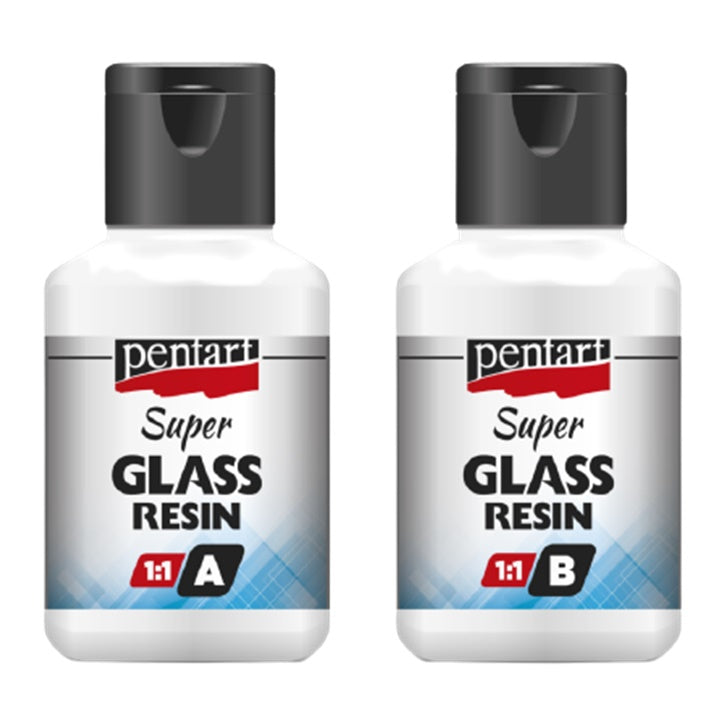 Syntetyczna żywica dwuskładnikowa Super Glass Pentart 1:1 - 2 x 40 ml | Artmie