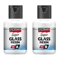Syntetyczna żywica dwuskładnikowa Super Glass Pentart 1:1 - 2 x 40 ml | Artmie