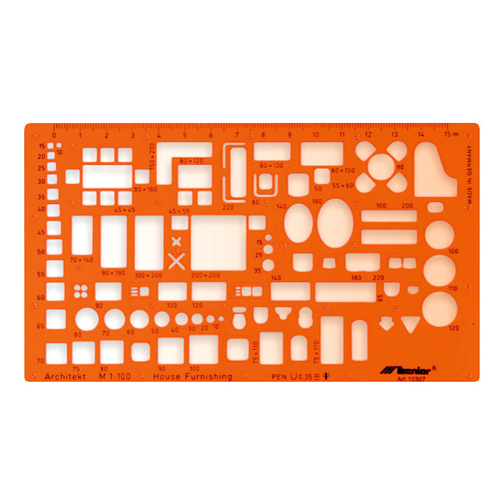 Szablon techniczny LENIAR 10307 SKALA 1:100 | Artmie