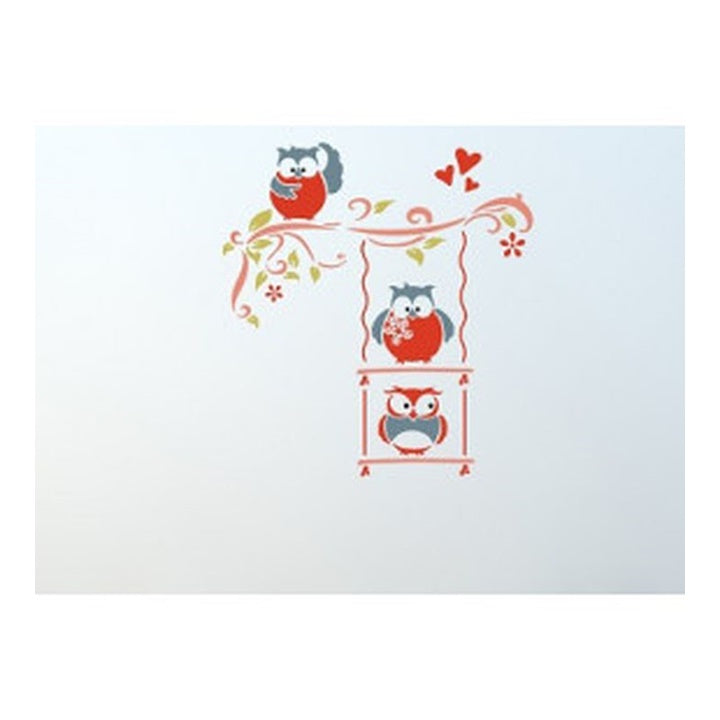 Szablon XXL Happy Birds 3-częściowy 90x85 cm | Artmie