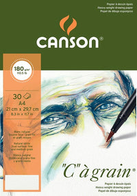 Szkicownik CANSON C a grain 180 g - 30 arkuszy, A4, drobnoziarnisty klejony