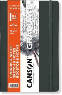 Szkicownik Canson Graduate Art Book 90 g/m² 184 arkusze 14 x 21,6 cm miękka oprawa Dark Grey