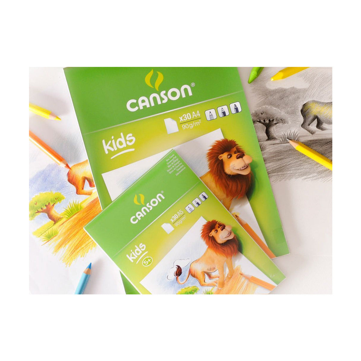 Szkicownik CANSON Kids 90 g/m² – 30 arkuszy, formaty A5 – A4