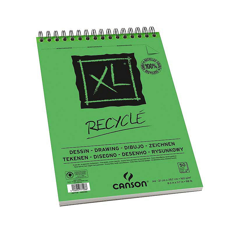 Szkicownik CANSON XL Recycle 160 g/m² A3 - 50 arkuszy, na spirali