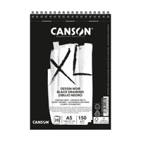 Szkicownik czarny CANSON XL Dessin A5 - 150 g/m², 30 arkuszy