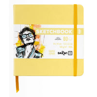 Szkicownik DARWI For You Yellow 14 x 14 cm, 140 g, 80 arkuszy