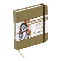 Szkicownik DARWI Khaki 14 x 14 cm, 140 g, 80 arkuszy