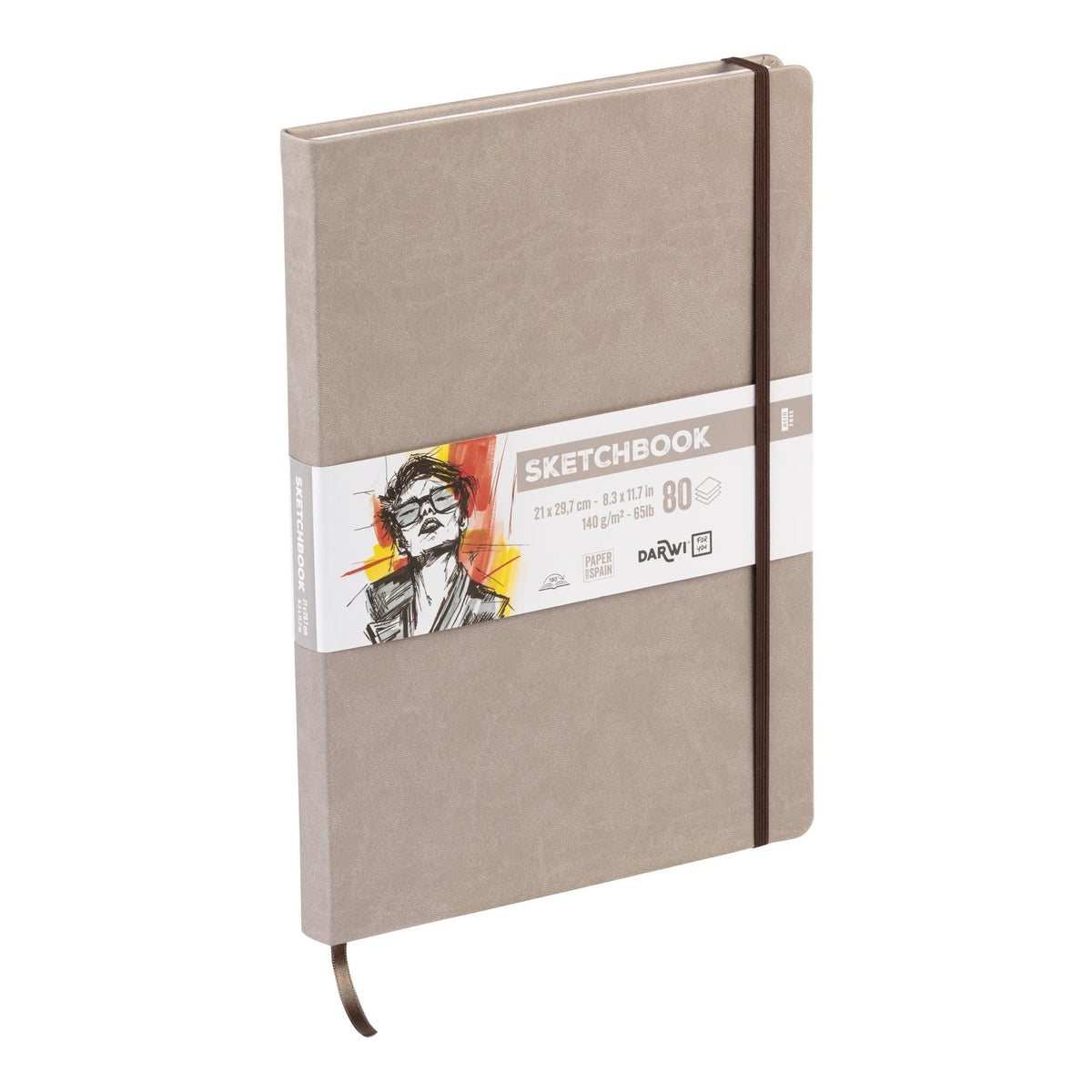 Szkicownik DARWI Taupe A4 140 g 80k