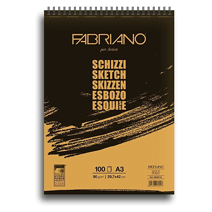 Szkicownik FABRIANO SKETCH w oprawie spiralnej | różne rozmiary | Artmie