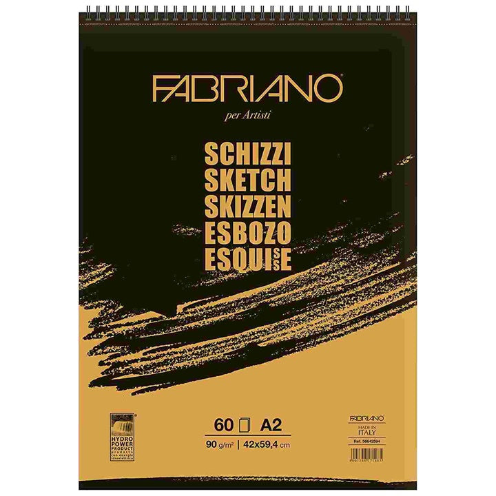 Szkicownik FABRIANO SKETCH w oprawie spiralnej | różne rozmiary | Artmie
