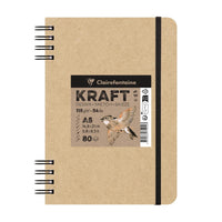 Szkicownik kraftowy CLAIREFONTAINE 115 g/m² A5 – A4 - 80 arkuszy