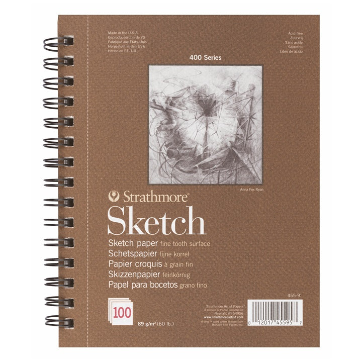 Szkicownik Strathmore w oprawie spiralnej 100 arkuszy | różne wymiary | Artmie