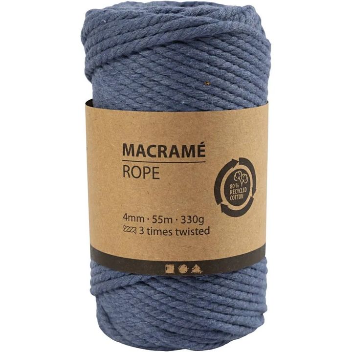 Sznurek do makramy 4 mm x 55 m | różne kolory | Artmie