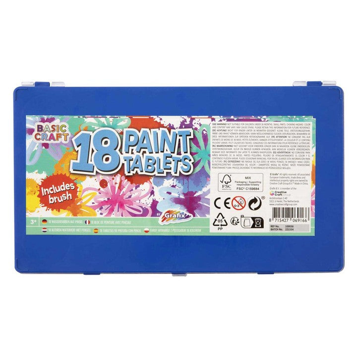 Tablet do malowania 18 sztuk z pędzelkiem | Artmie
