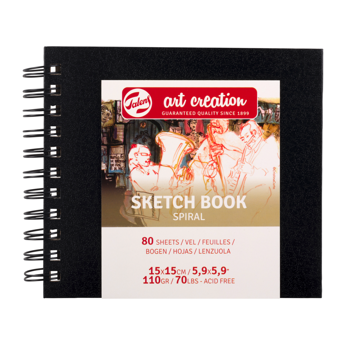 Szkicownik ROYAL TALENS Art Creation 15 x 15 cm, 110 g/m², 80 arkuszy