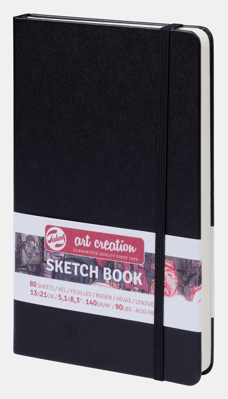 Szkicownik ROYAL TALENS Art Creation Black 13 x 21 cm, 140 g, 90 arkuszy, twarda oprawa