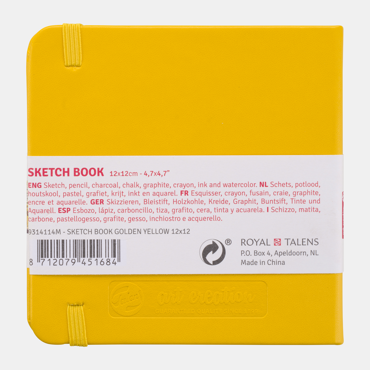 Szkicownik Talens Art Creation Golden Yellow 12 x 12 cm, 140 g/m², 80 arkuszy